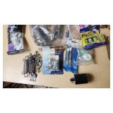 Assorted Hardware, Tools, and Accessories Lot Cabinet Locks, Drywall Anchors, Fly Ribbons and More