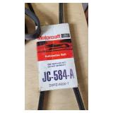 Lot of Automotive Drive Belts Including Gates, Motorcraft, and Carquest including PowerRated 6838, Hi-Power II A34 and A106, and Micro-V K060950