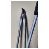 Garden Tools and Equipment including Weed Eater Grass Trimmer, Hose, and Accessories