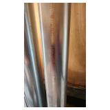 Various HVAC Ductwork Pieces and Accessories including Pipe, Elbows, and Connectors