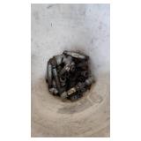 Lot of Plumbing Hardware and Fittings including Galvanized Nipples, Elbows, Valves, and Connectors