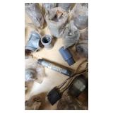 Lot of Plumbing Hardware and Fittings including Galvanized Nipples, Elbows, Valves, and Connectors