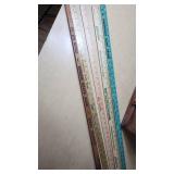 Leather Case with Cassette Tapes (Kenny Rogers, MC Hammer, Footlose) and Yardsticks