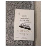 NEW THRESHOLD WASHABLE ACCENT RUG (GRAY) 30”x46”