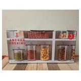 ANCHOR HOCKING GOODE SUNDRY JAR GLASS STORAGE 3PK.