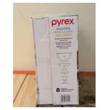 PYREX COLORS GLASS MIXING BOWLS WITH LIDS 8PC.