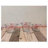 (3) PYREX MEASURING CUPS