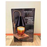 MIKASA HOME ACCENTS ADJUSTABLE HEIGHT CANDLE WARMER BLACK