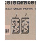 NEW WAY TO CELEBRATE WTC 2PK CAN TUMBLER - PUMPKINS