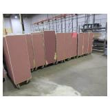 WOODEN, ROLLING WAREHOUSE CARTS