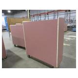 WOODEN, ROLLING WAREHOUSE CARTS