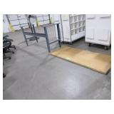 HEIGHT ADJUSTABLE WORK BENCH WITH WOOD BENCH TOP