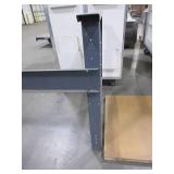 HEIGHT ADJUSTABLE WORK BENCH WITH WOOD BENCH TOP