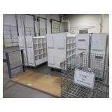 WHITE ROLLING WAREHOUSE CARTS