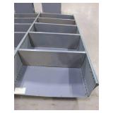 GRAY METAL SHELVING - TRIPLE WIDE
