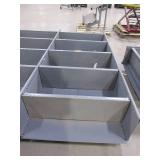 GRAY METAL SHELVING UNIT - TRIPLE WIDE