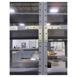 GRAY METAL SHELVING UNITS- DOUBLE WIDE