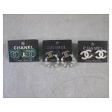 (CNTR) 3 Pair of Chanel Earrings...