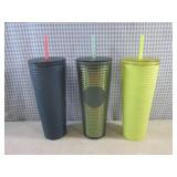 (EC1) 3 Starbucks 24 oz Tumblers wi...