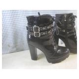 (BS) Black Platform High Heel Boots...