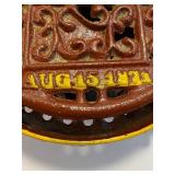 vintage Cast Iron Race Horse Mechanical Bank. This collectible item is highly sought after by enthusiasts of antique toys and mechanical banks.