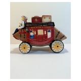 Collectible Wells Fargo & Co. Ceramic Stagecoach Cookie Jar.