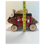 Collectible Wells Fargo & Co. Ceramic Stagecoach Cookie Jar.