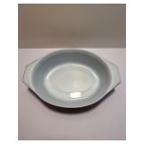 Vintage Pyrex "White on Charcoal" Snowflake Casserole Dish