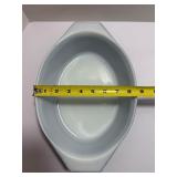 Vintage Pyrex "White on Charcoal" Snowflake Casserole Dish