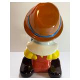 Vintage Disney Pinocchio & Cleo Fishbowl Cookie Jar by Treasure Craft.