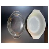 RARE 1960s Pyrex "Golden Acorn" Oval Casserole Dish #043 (1.5 QT) MCM w/ Lid EUC