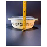 RARE 1960s Pyrex "Golden Acorn" Oval Casserole Dish #043 (1.5 QT) MCM w/ Lid EUC