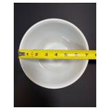 Vintage PYREX Homestead Nesting Mixing Bowls Set (3-Piece) - Blue Floral Speckled Tan 1970s