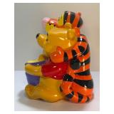RARE Disney Winnie the Pooh & Tigger Friends Ceramic Cookie Jar Canister Westland Giftware Vtg