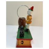 Vintage Cast Iron "Trick Dog" Mechanical Bank with Original Box - Working