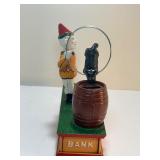 Vintage Cast Iron "Trick Dog" Mechanical Bank with Original Box - Working