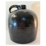 Antique 19th/20th Century Albany Slip Brown Glazed Stoneware Jug