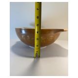 RARE Vtg 1960s Pyrex #440 Series "Early American" Cinderella Nesting Bowls - Complete 4-Pc Set - Brown & Gold Motif