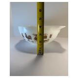 RARE Vtg 1960s Pyrex #440 Series "Early American" Cinderella Nesting Bowls - Complete 4-Pc Set - Brown & Gold Motif