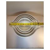 RARE Vtg 1960s Pyrex #440 Series "Early American" Cinderella Nesting Bowls - Complete 4-Pc Set - Brown & Gold Motif