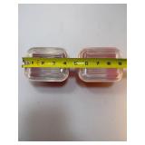 Vintage PYREX Primary Colors Refrigerator Dish Set (4 Pieces w/ Lids) – Red, Blue, Yellow
