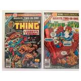 Lot of 10 BRONZE AGE Marvel TWO-IN-ONE Comics - The Thing Team-Ups w/ HULK, Black Bolt, Warlock, Nova, Sub-Marine.