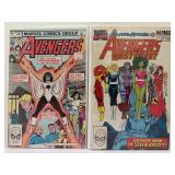 Vintage Marvel Comics AVENGERS Lot (10 Issues) - Key Appearances: Yellowjacket, Captain Marvel (Monica Rambeau), Doctor Doom, & More (1980s-1990s). All comic books are bagged and boarded.