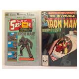 Lot of 10 The Invincible Iron Man Marvel Comics - Key Issues! War Machine Cameo, Doomquest. All comic books are bagged and boarded.