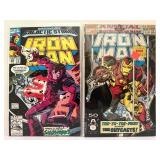 Lot of 10 The Invincible Iron Man Marvel Comics - Key Issues! War Machine Cameo, Doomquest. All comic books are bagged and boarded.