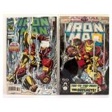 Lot of 9 Vintage MARVEL IRON MAN Comic Books - ANNUALS, WHAT IF, #55 Reprint. All comic books are bagged and boarded.