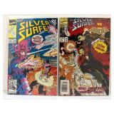 SILVER SURFER Comic Book Lot (10 Issues) The Herald Ordeal / Infinity Gauntlet Keys. All comic books are bagged and boarded.