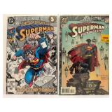 Lot of 10 Vintage DC Comics SUPERMAN Collection - Bronze Age/Copper Age FT. Wonder Woman, Crisis, Blackout.  All comic books are bagged and boarded.