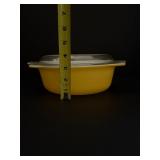 Vintage Pyrex Town & Country Set, Yellow Brown Star Casserole Dishes w/ Lids