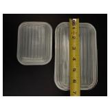 Vintage PYREX Early American Mixing Bowls & Refrigerator Dishes Set | Brown on White (1960s)